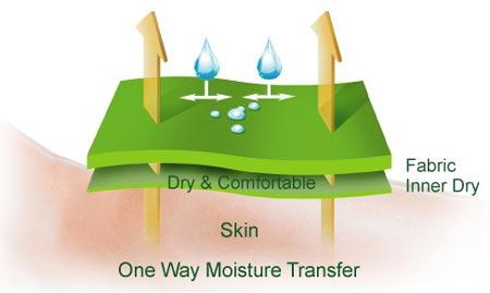 의류에 있는 PTFE 막의 신청